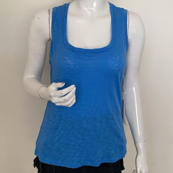 Stateside Royal Blue Sleeveless Supima Cotton Tank Top Anthropology - Picture 1 of 6
